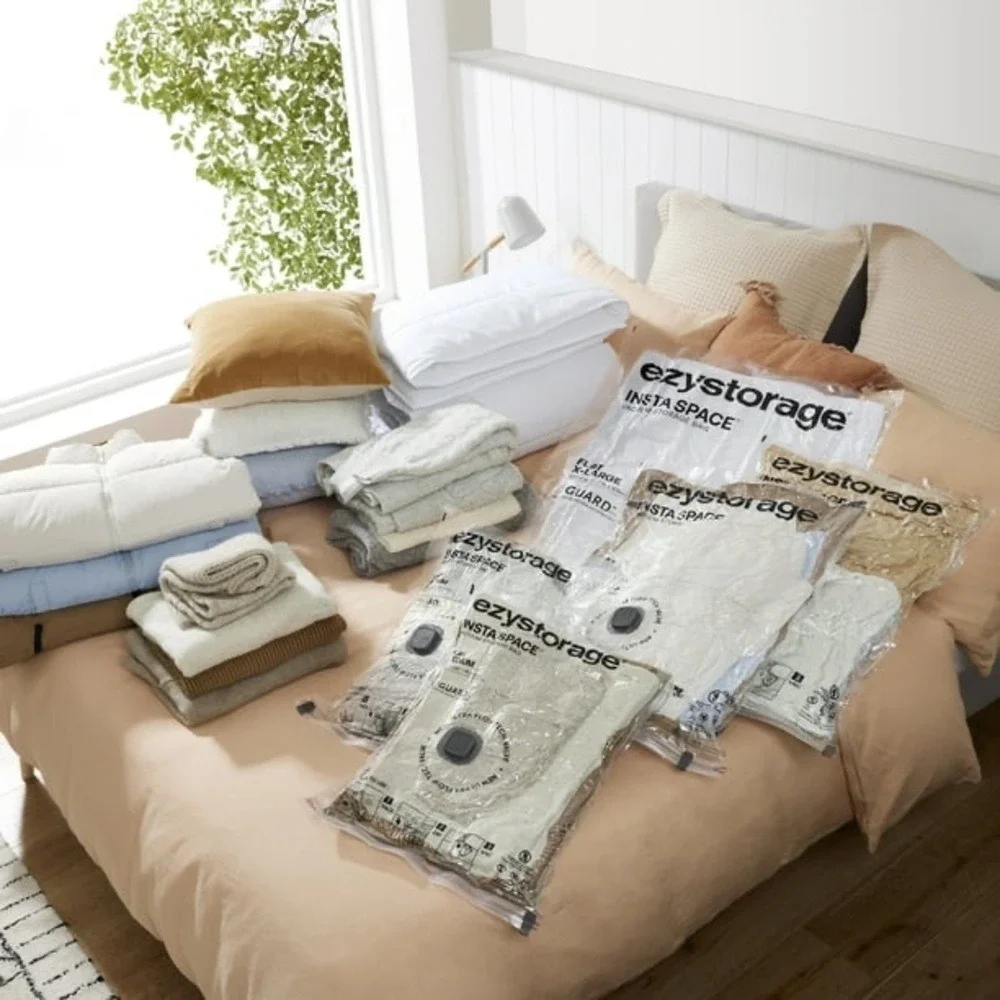 Ezystorage Insta Space Flat‎ Vacuum Storage Bags 5 Pack Assorted Sizes M L XL